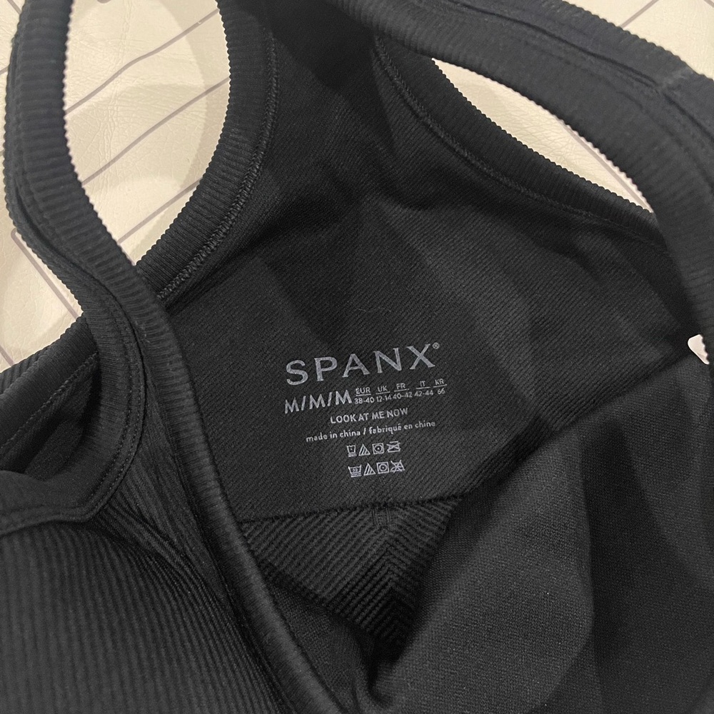 SPANX Black Look At Me Now Sports Bra - Picture 5 of 8